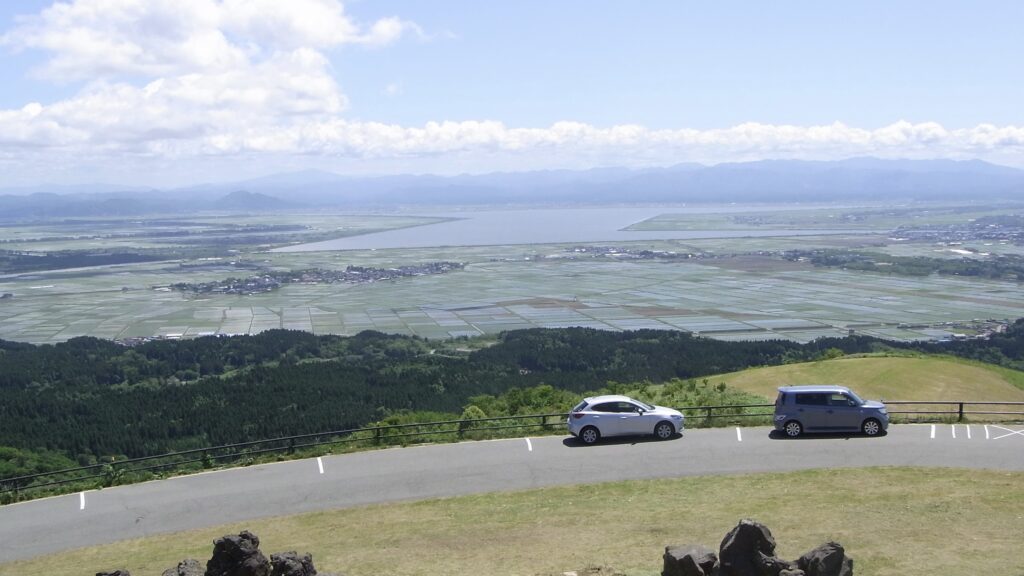 八郎潟の風景