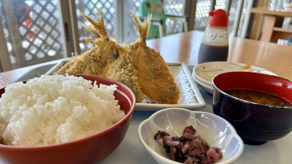 ばんやのアジフライ定食