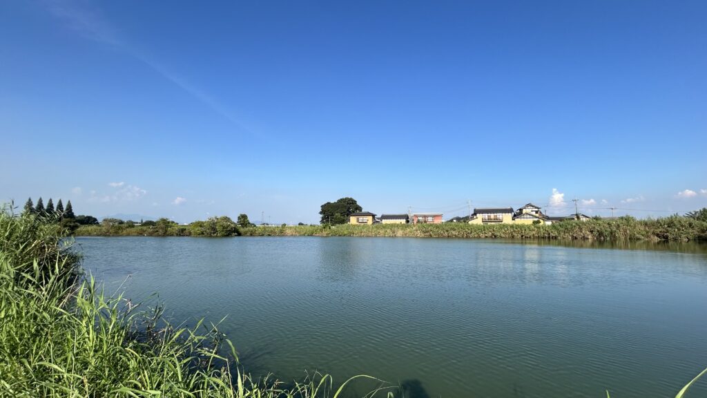 吉野公園から見た鳥沼