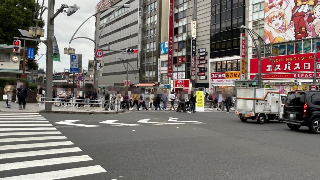 車でのアクセスに向かない上野