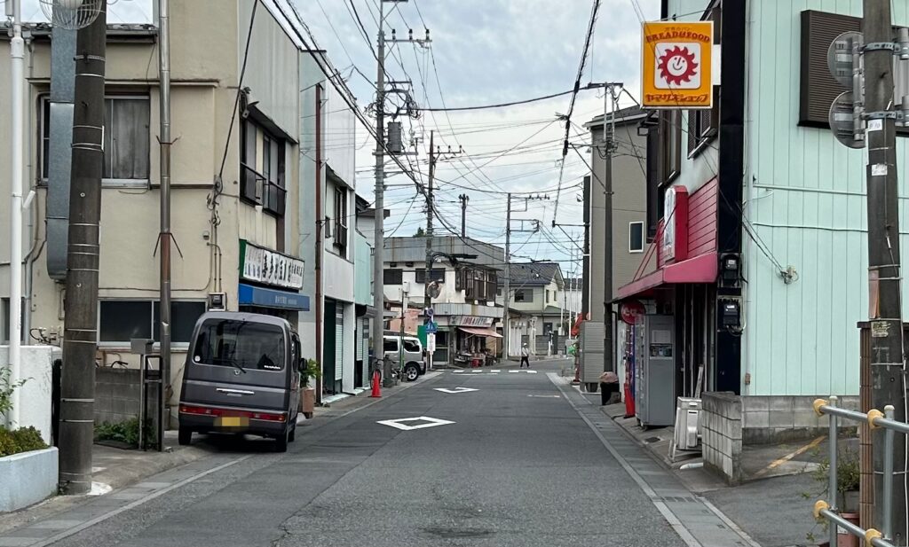 古新田通りの街並み